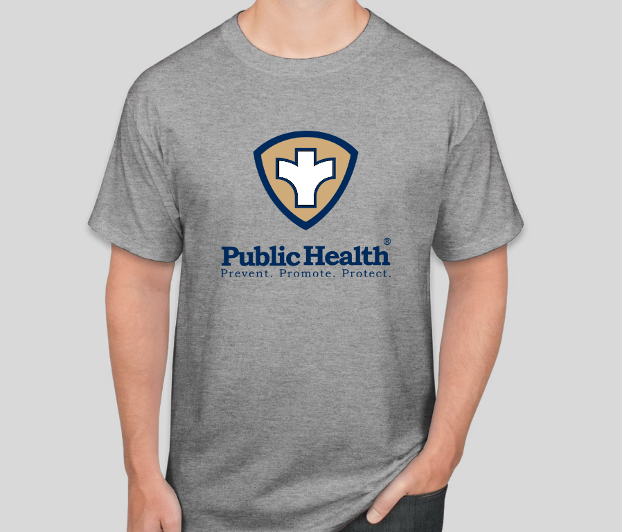 Public Health Logo Shirt - Light Steel (Size Medium)