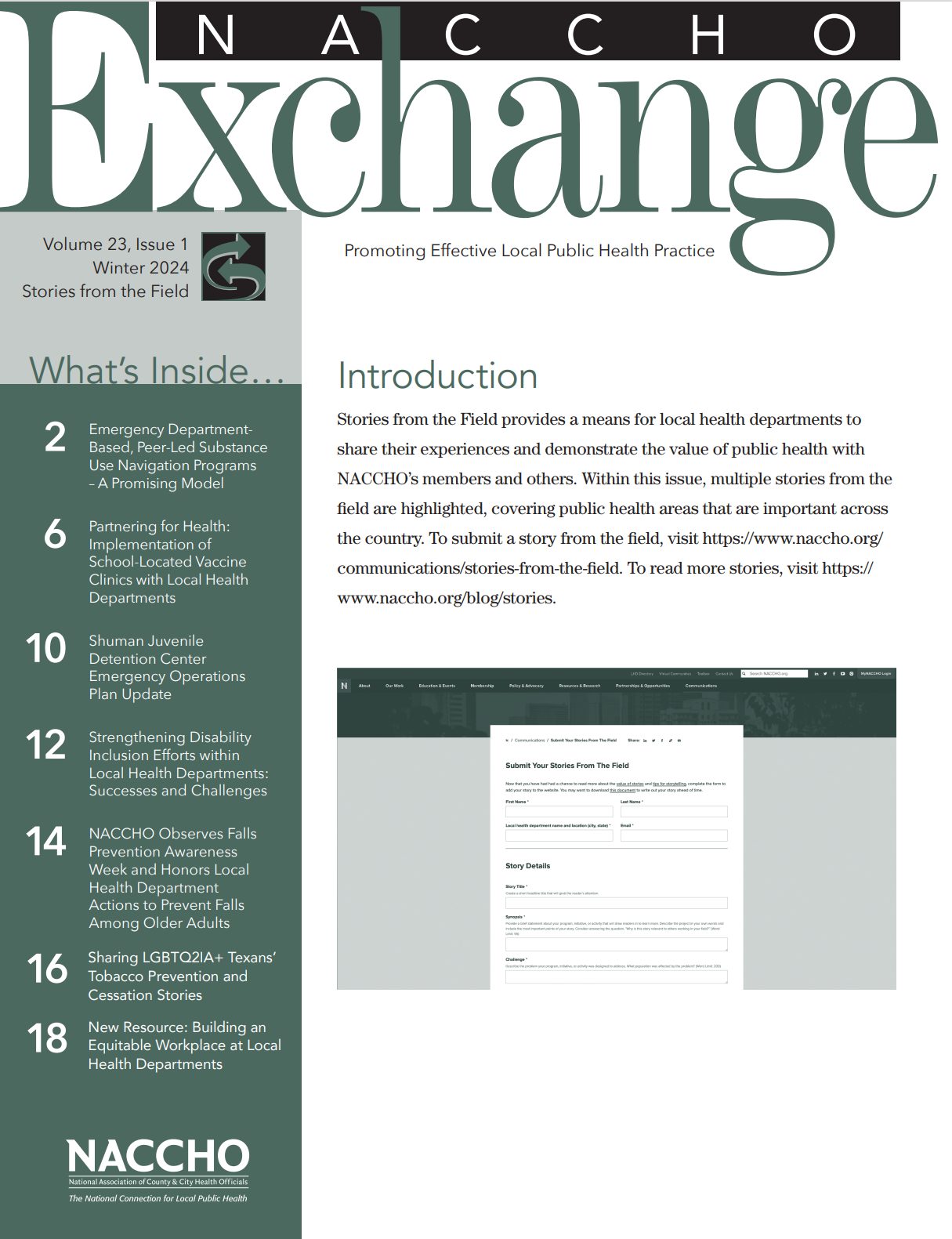 NACCHO Exchange: Winter 2024 (Stories from the Field) (PDF)