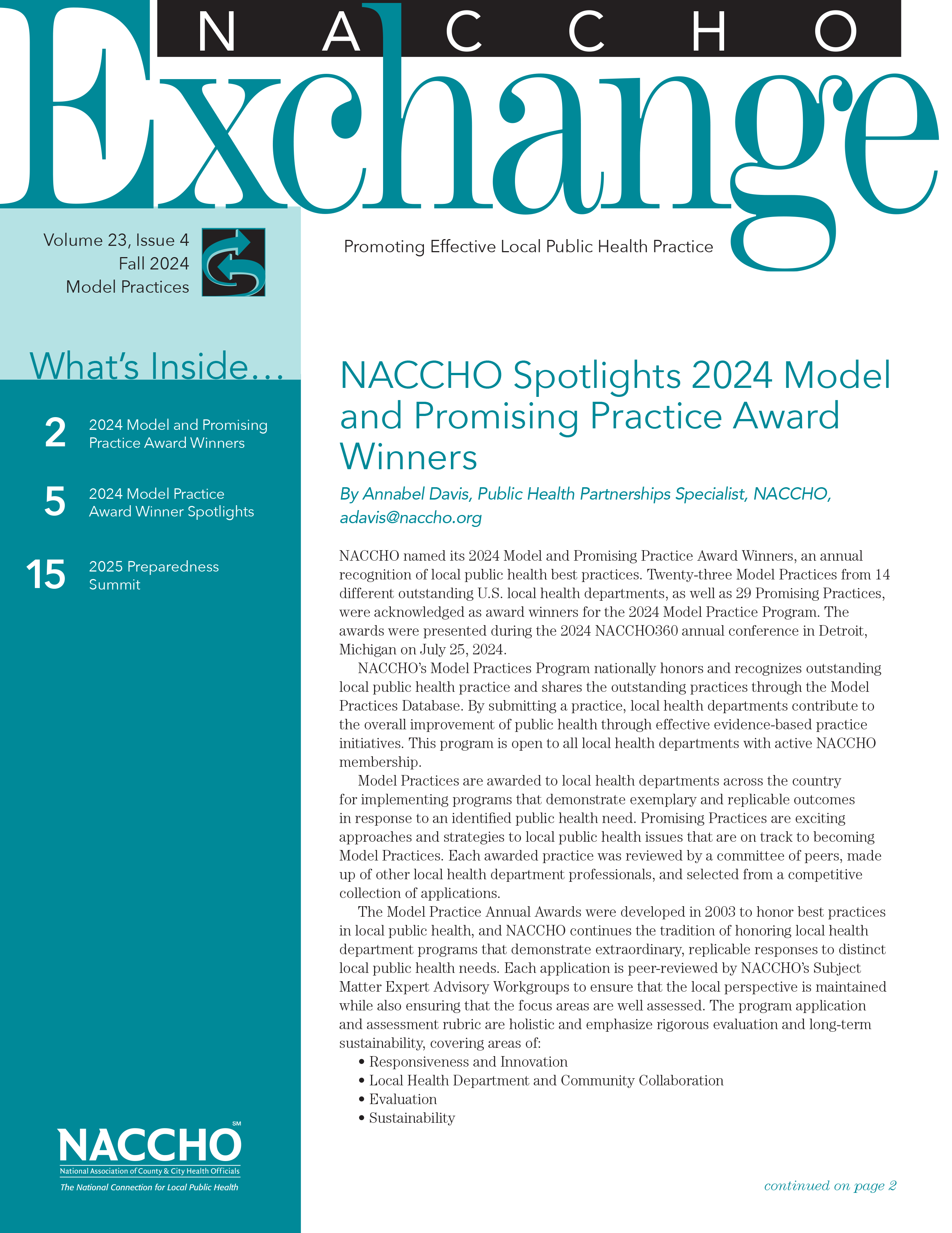NACCHO Exchange Fall 2024