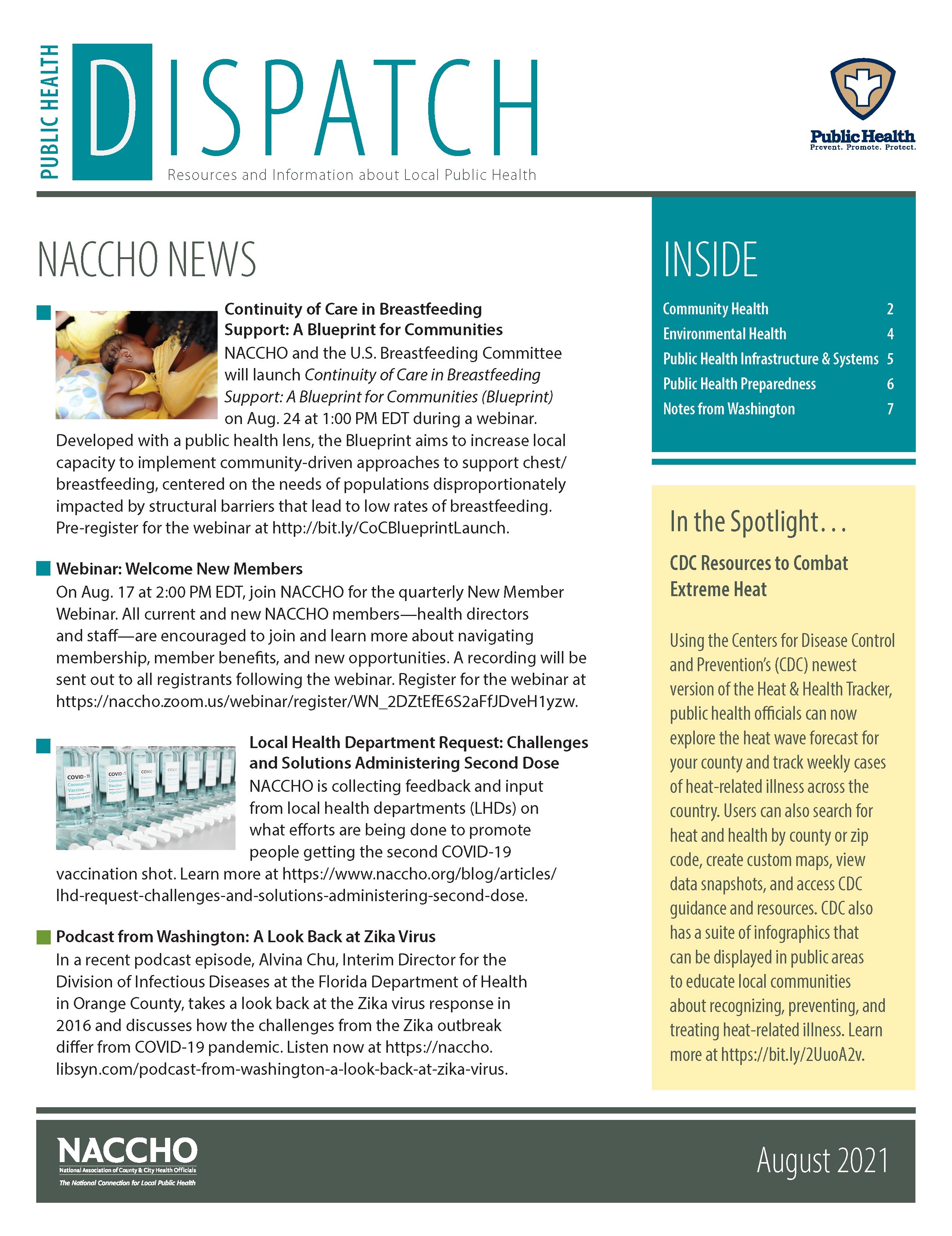 Public Health Dispatch (August 2021) (PDF)