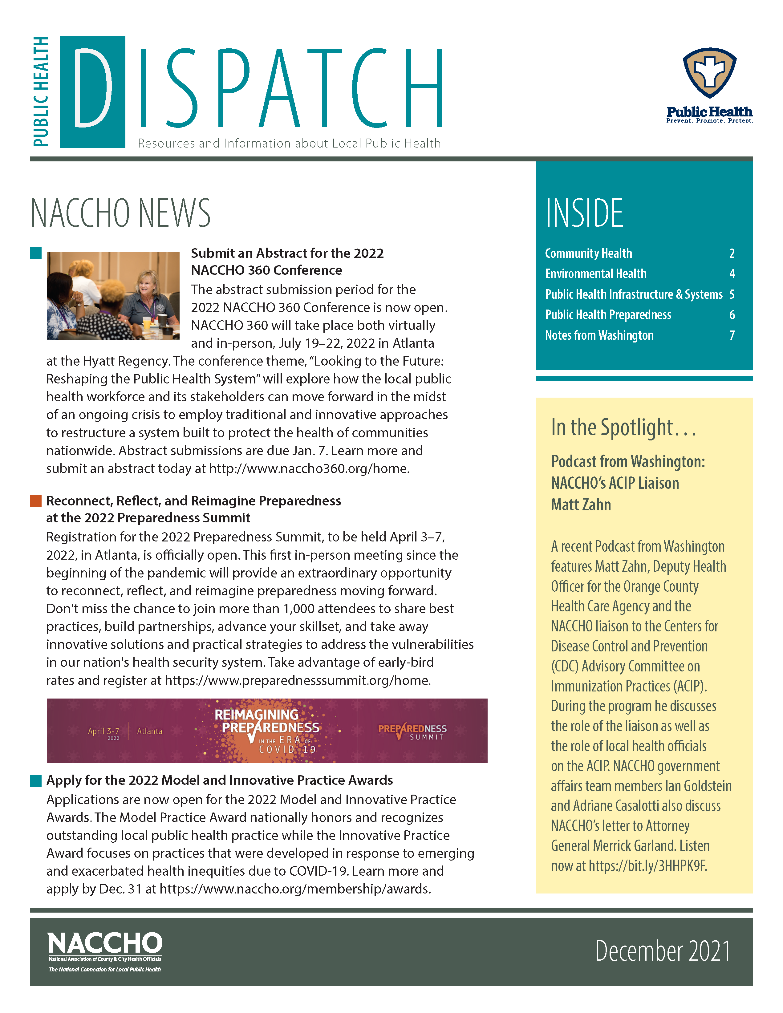 Public Health Dispatch (December 2021) (PDF)