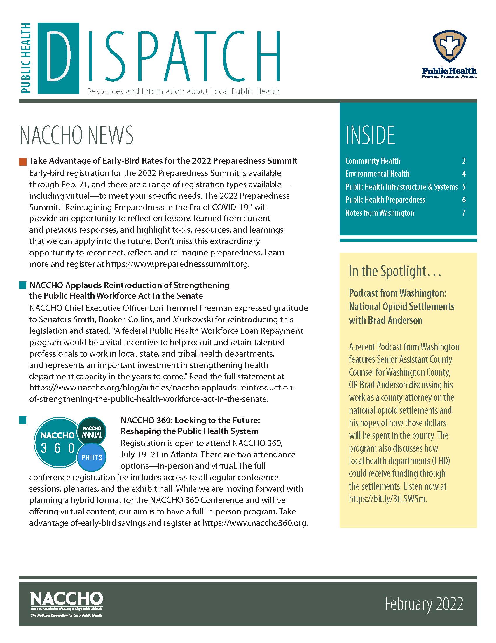 Public Health Dispatch (February 2022) (PDF)