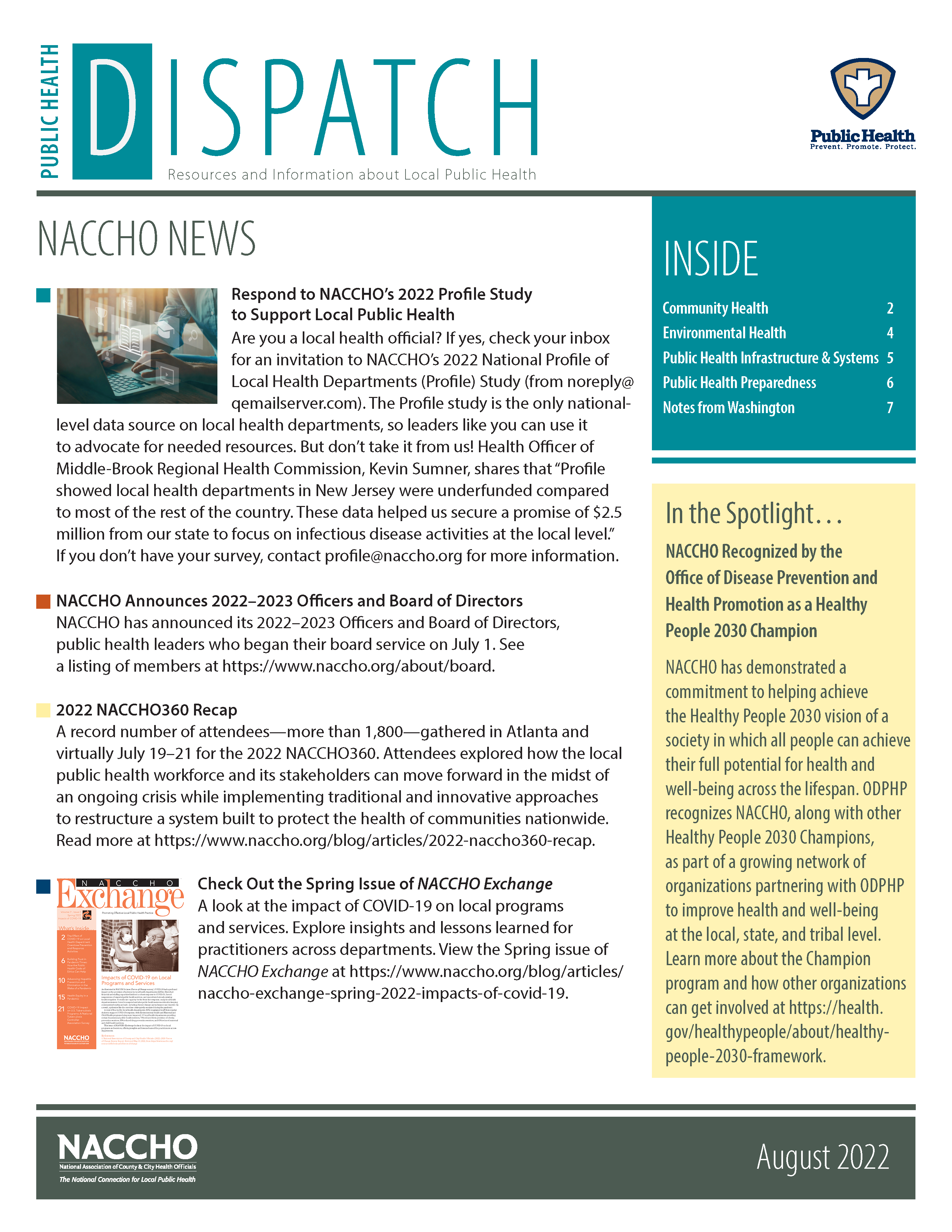 Public Health Dispatch (August 2022) (PDF)