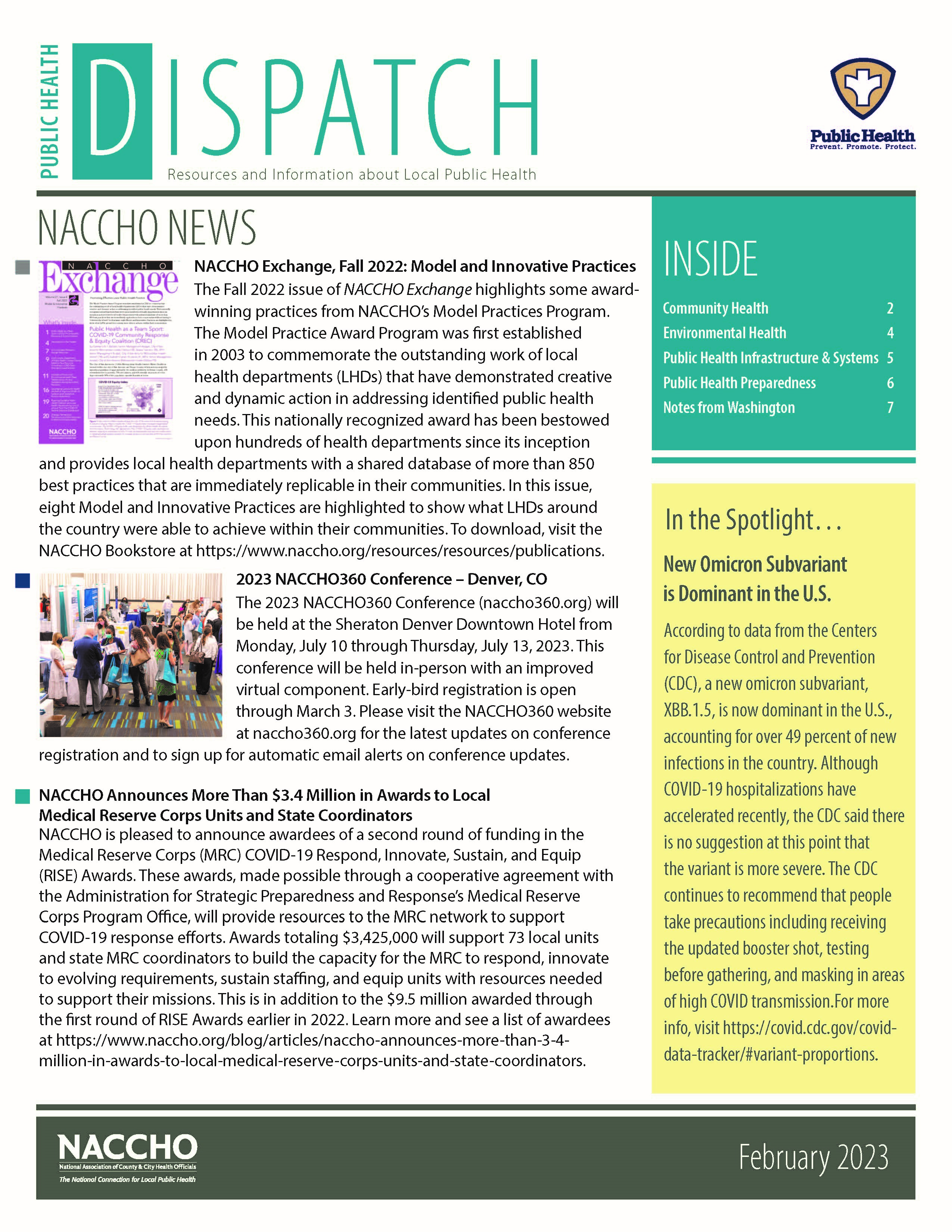 Public Health Dispatch (February 2023) (PDF)