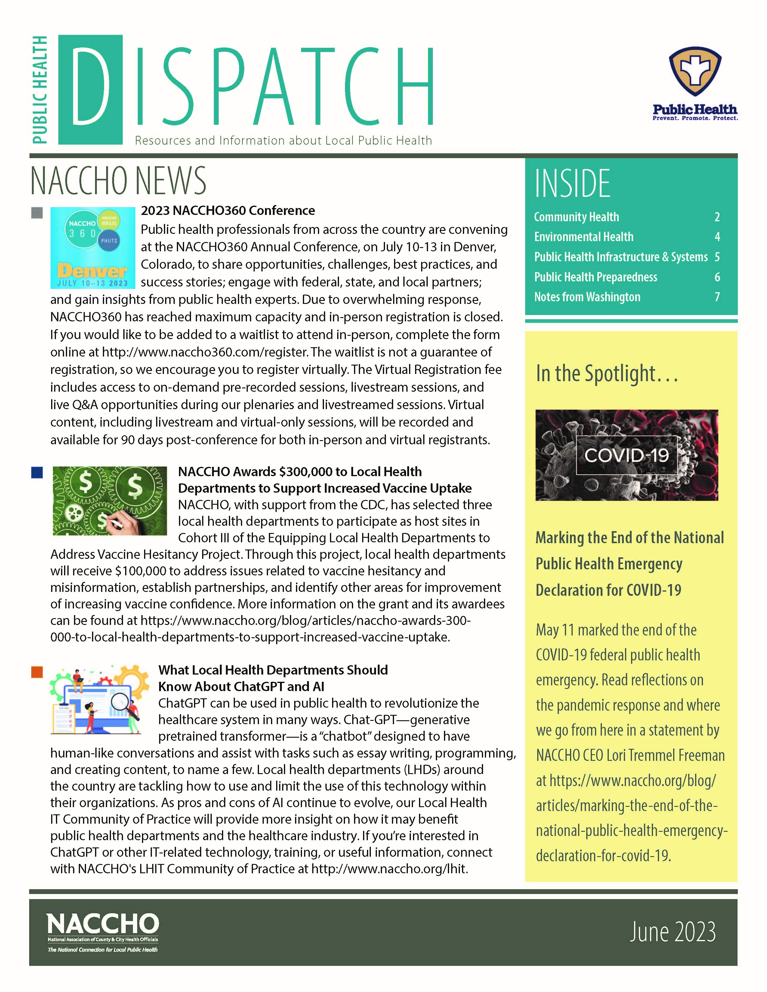 Public Health Dispatch (June 2023) (PDF)