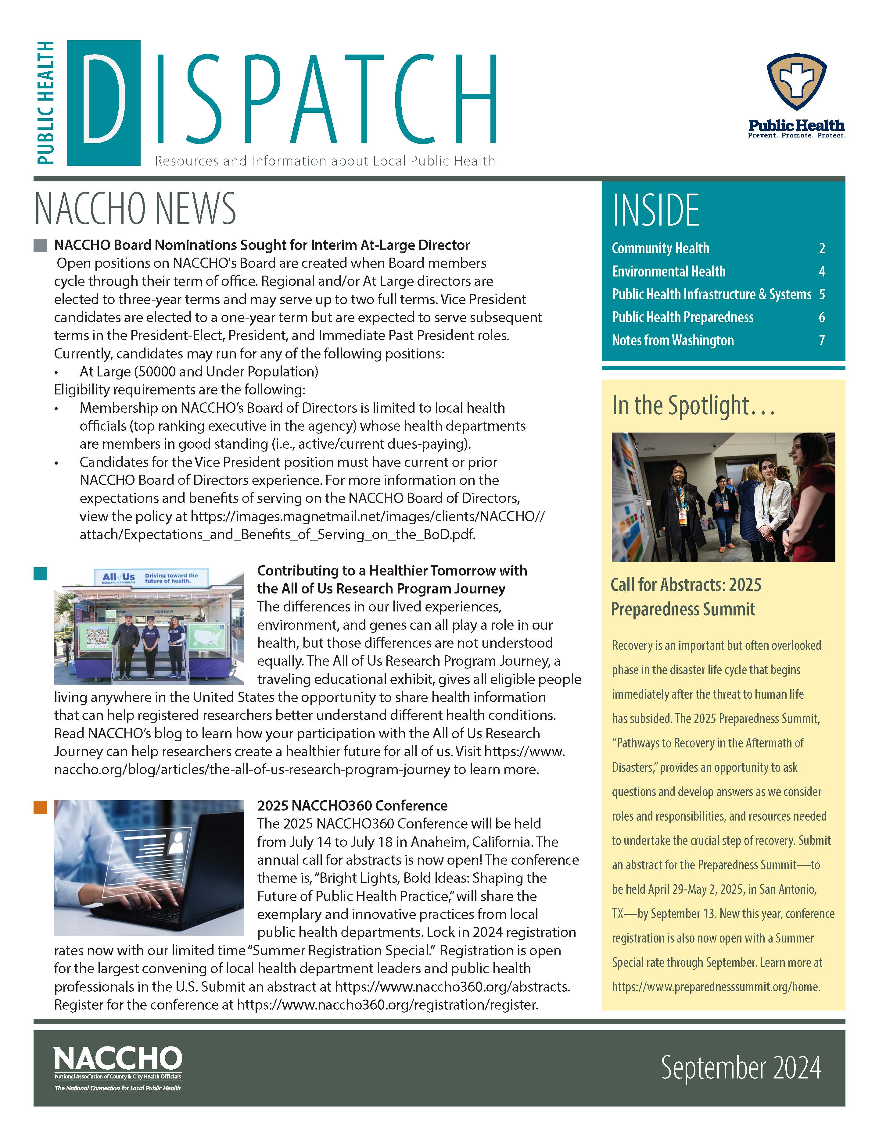 Public Health Dispatch (September 2024) (PDF)