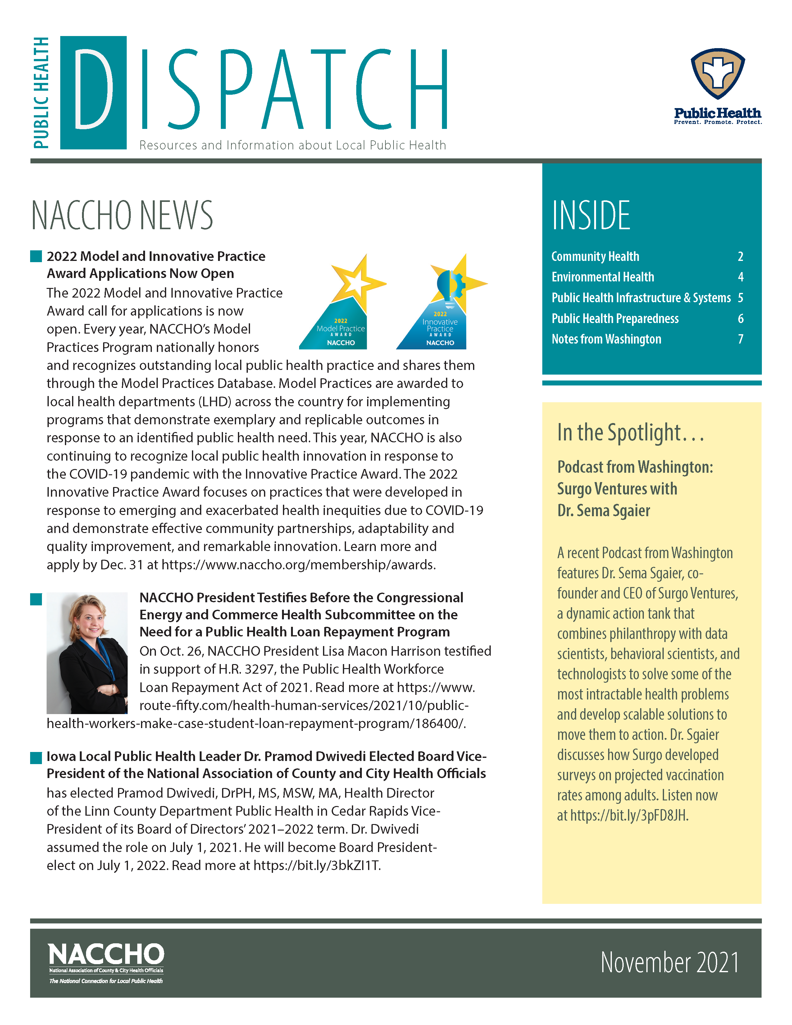 Public Health Dispatch (November 2021) (PDF)