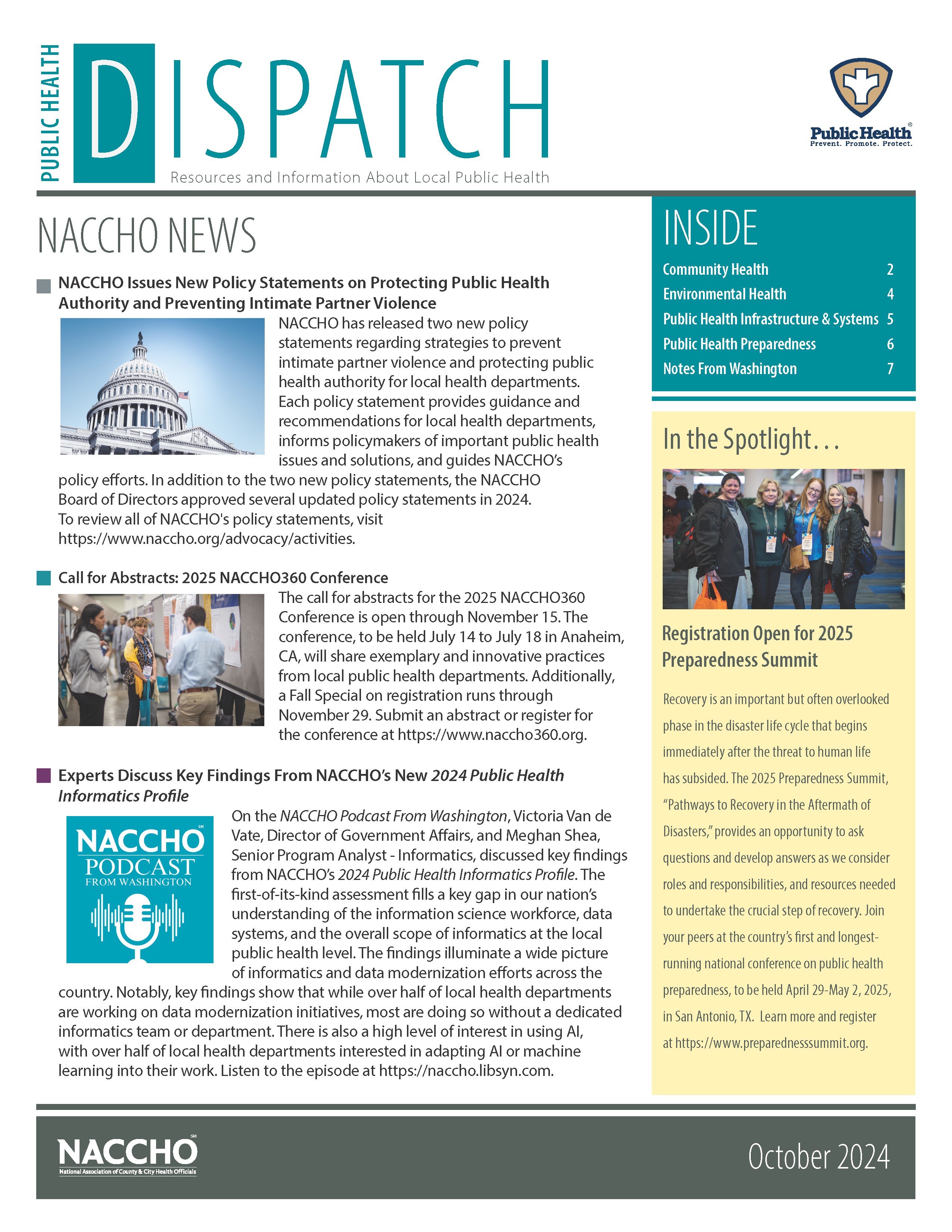 Public Health Dispatch (October 2024) (PDF)