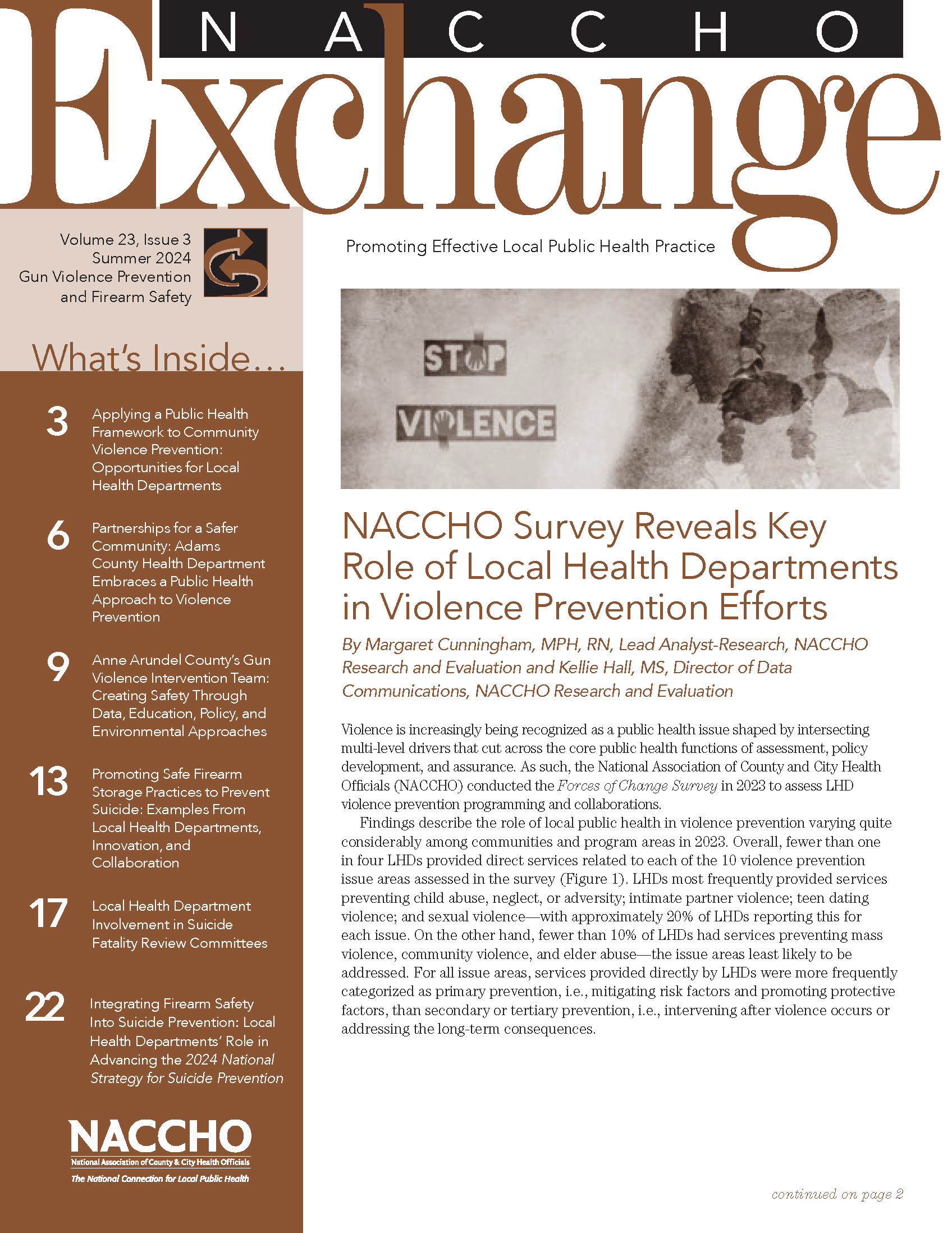 NACCHO Exchange: Summer 2024 (Public Health Workforce) (PDF)