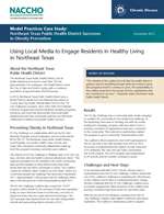 Chronic Disease Model Practices Case Study: Northeast Texas Public Health District Successes in Obesity Prevention (PDF)