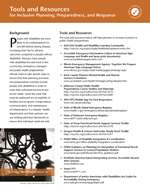 Tools and Resources for Inclusive Planning, Preparedness, and Response (PDF)