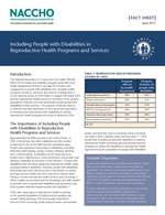 Including People with Disabilities in Reproductive Health Programs and Services (PDF)