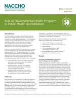 The Role of Environmental Health Programs in Public Health Accreditation (PDF)
