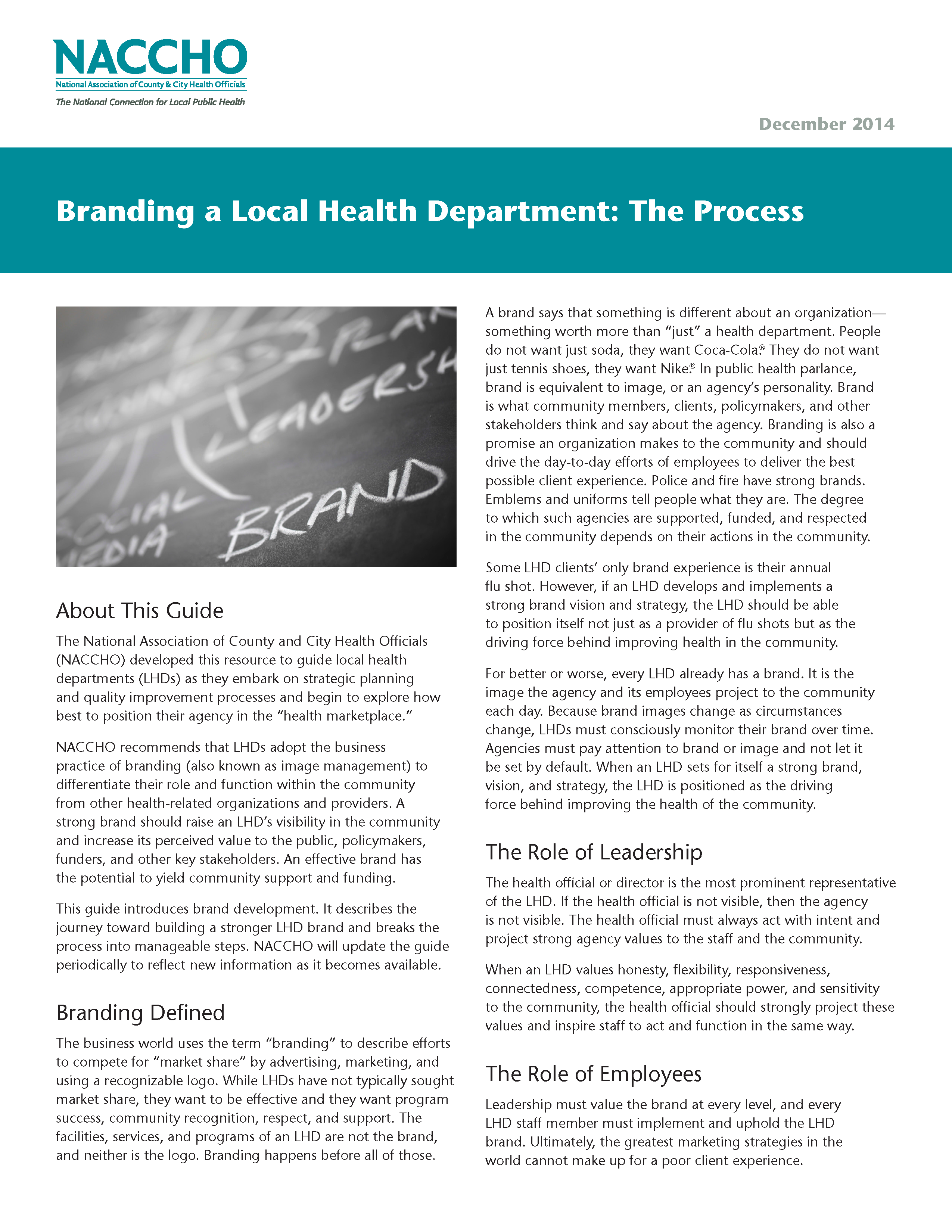 Branding a Local Health Department: The Process (PDF)