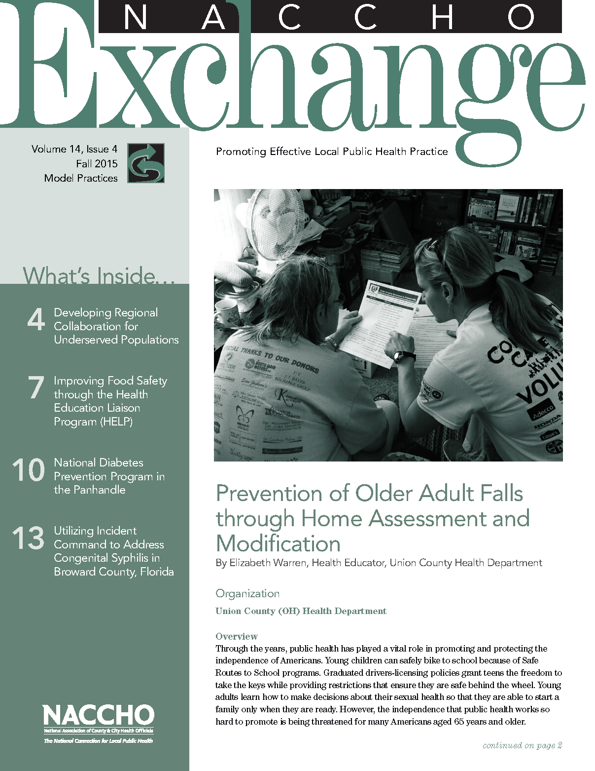 NACCHO Exchange: Fall 2015 (Model Practices) (PDF)