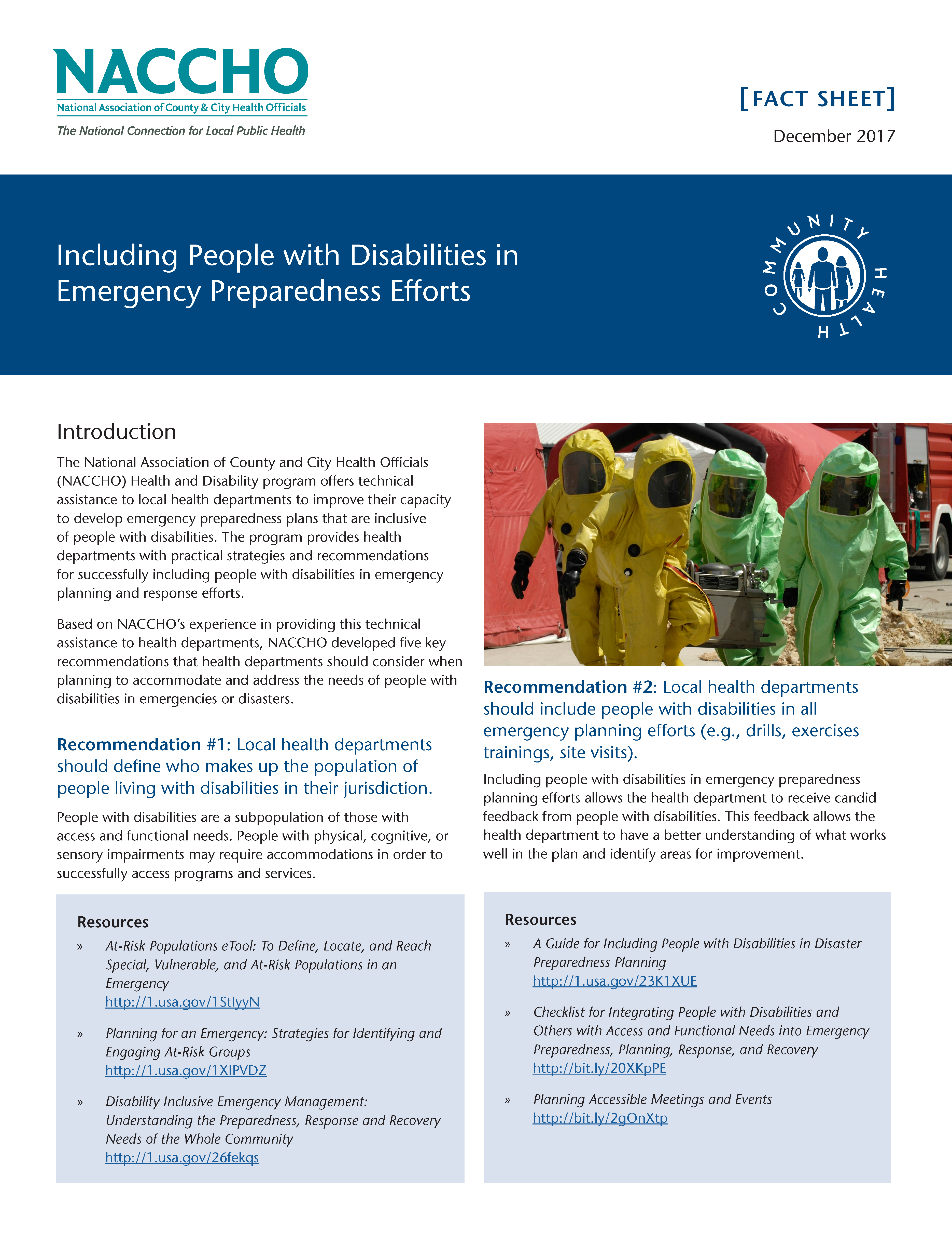 Including People with Disabilities in Emergency Preparedness Efforts (PDF)