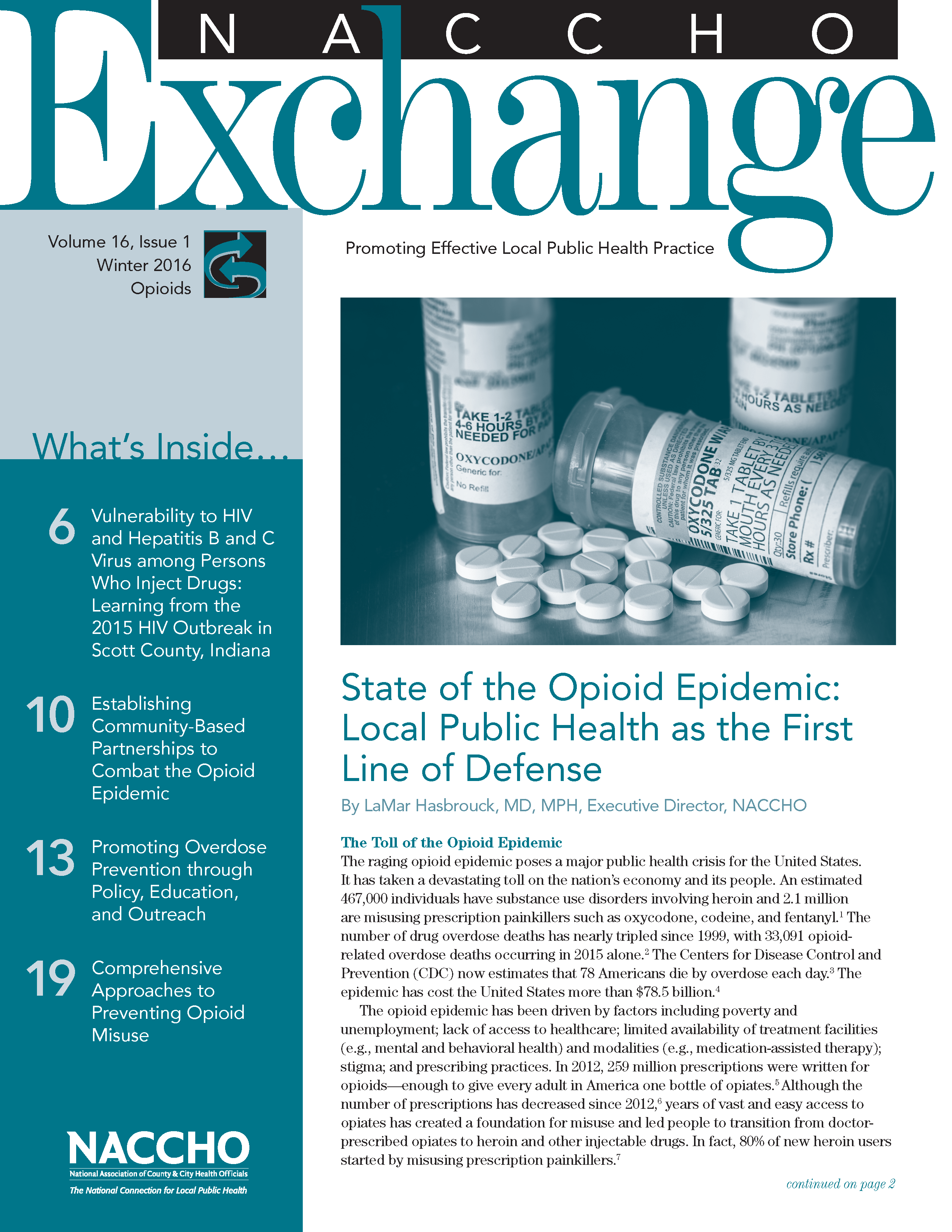 NACCHO Exchange: Winter 2017 (Opioids) (PDF)