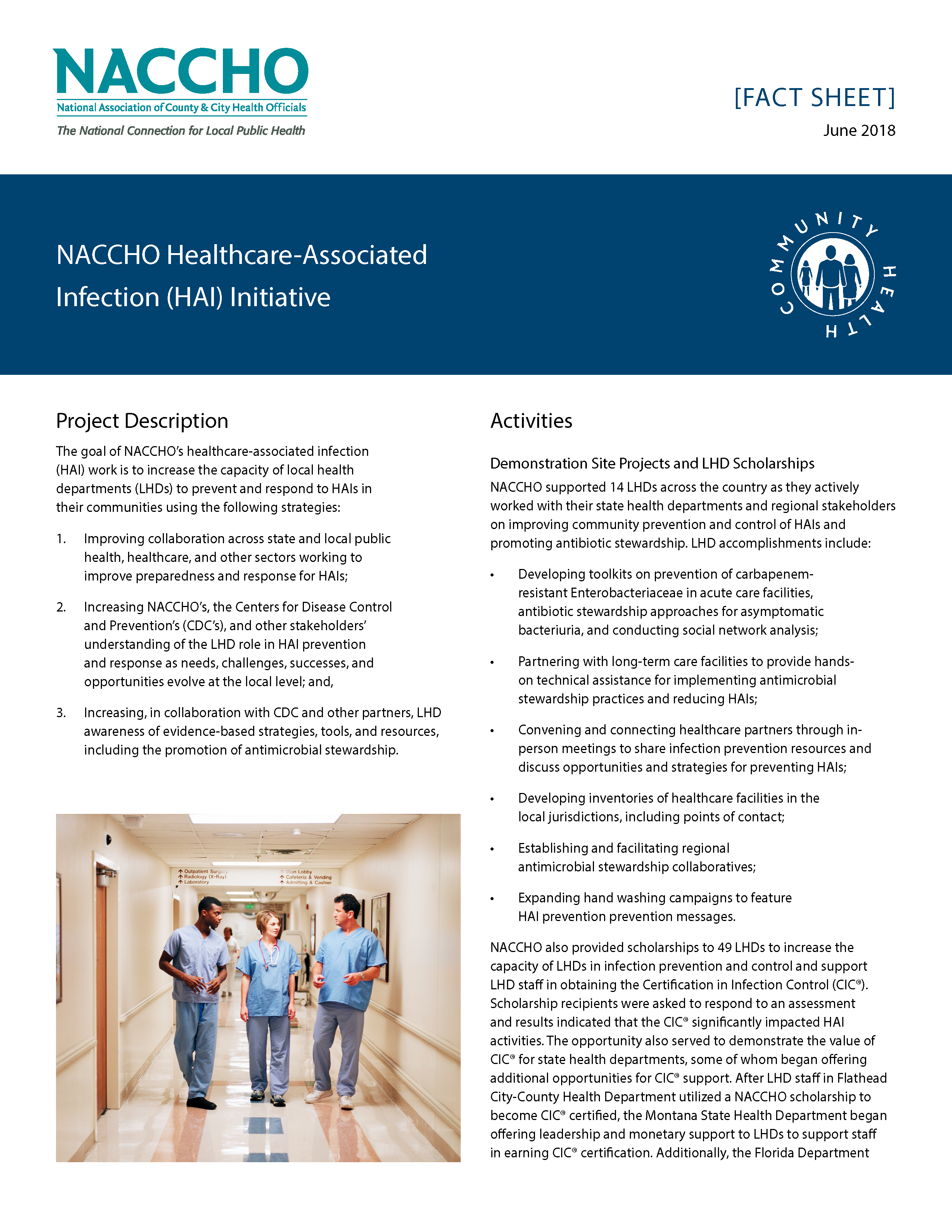 NACCHO Healthcare-Associated Infection Initiative