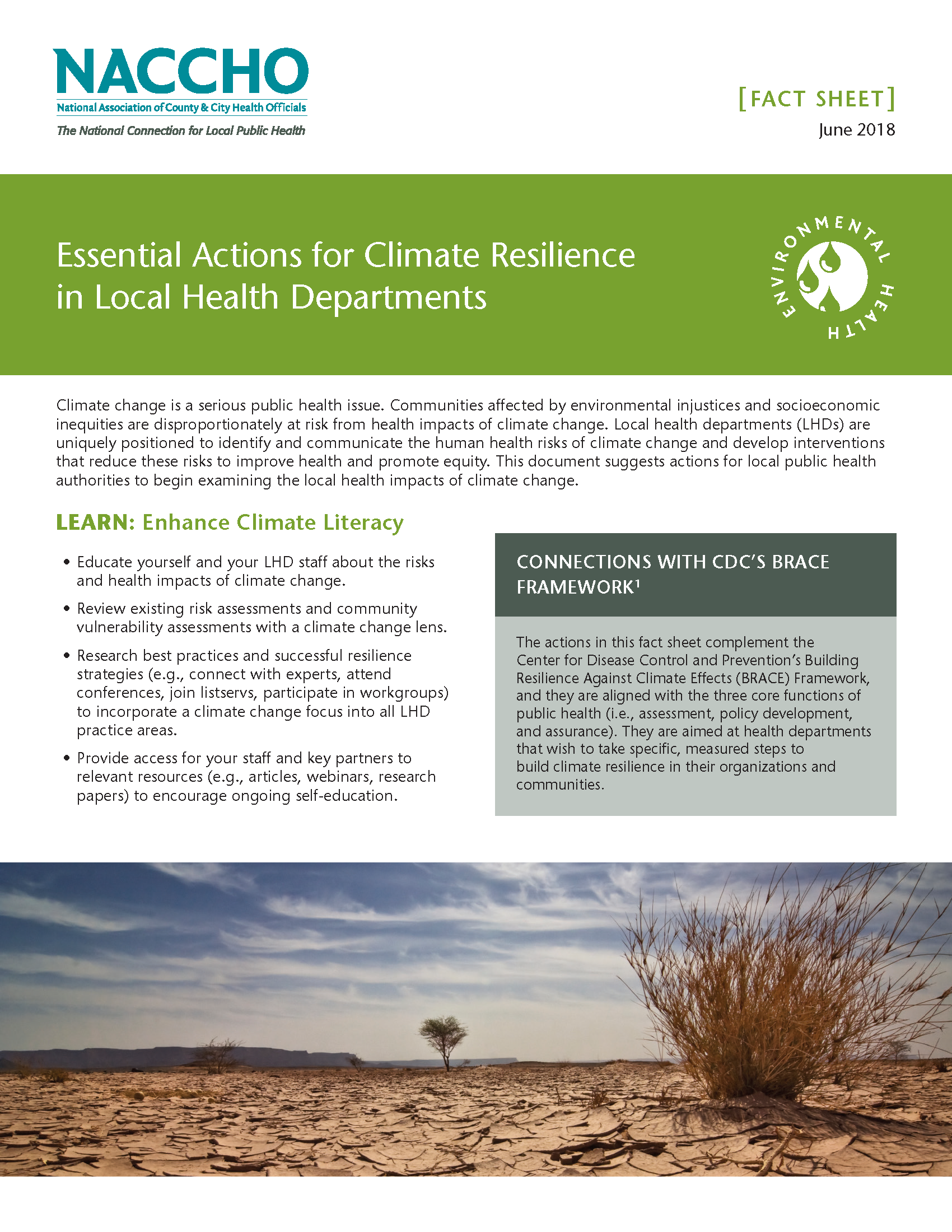 Essential Actions for Climate Resilience in Local Health Departments PDF