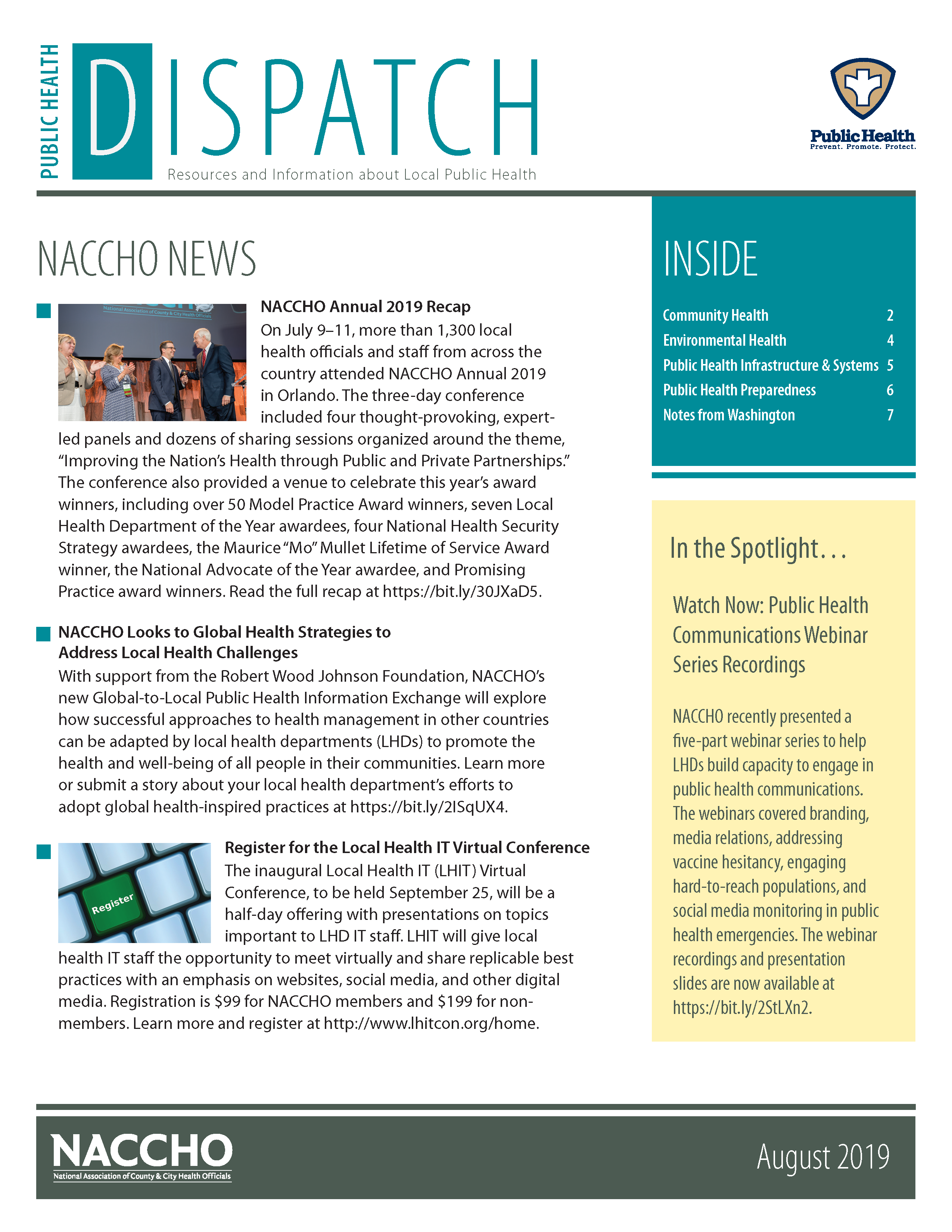 Public Health Dispatch (August 2019) (PDF)