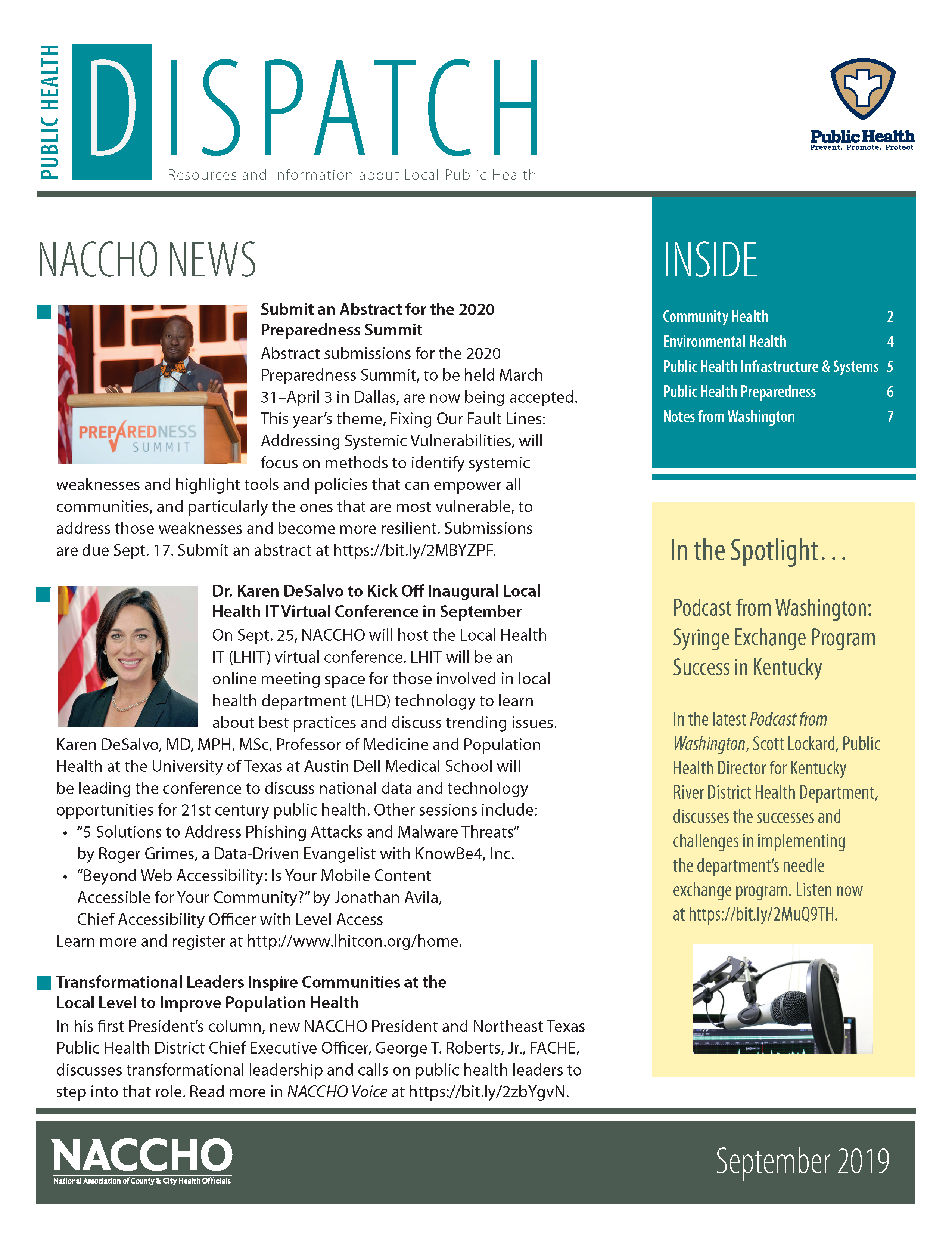 Public Health Dispatch (September 2019) (PDF)