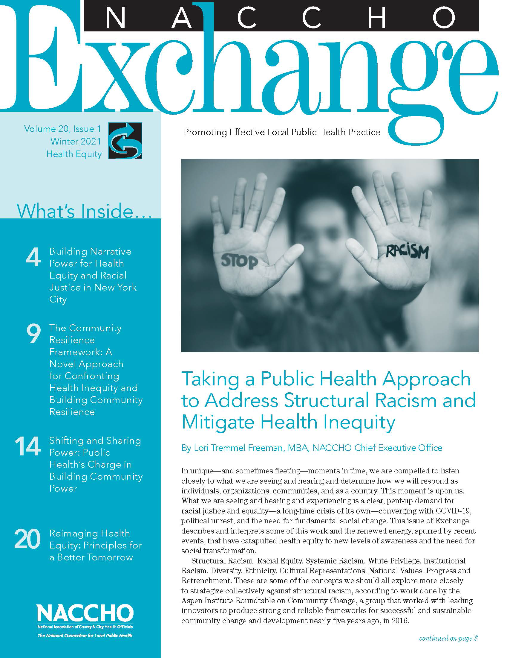 NACCHO Exchange: Winter 2021 (Health Equity) (PDF) 